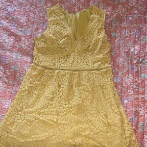 Altar'd State Mustard Lace Dress